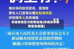 承德各地区为疫情加油(承德发布疫情紧急提醒)