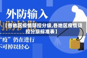 【各地区疫情防控分级,各地区疫情防控分级标准表】