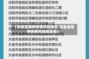 【珲春是哪种疫情风险地区,珲春是哪种疫情风险地区呢】