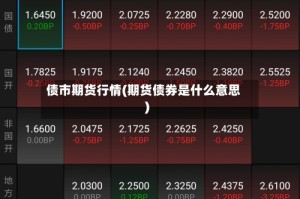 债市期货行情(期货债券是什么意思)