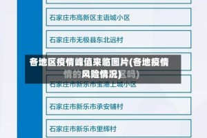 各地区疫情峰值来临图片(各地疫情风险情况)