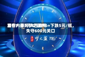 酒价内参5月9日费用发布：洋河梦之蓝M6+下跌5元/瓶，失守600元关口