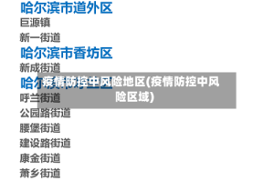 疫情防控中风险地区(疫情防控中风险区域)