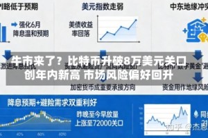 牛市来了？比特币升破8万美元关口创年内新高 市场风险偏好回升