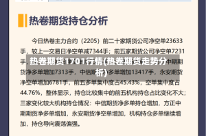 热卷期货1701行情(热卷期货走势分析)