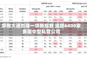 摩根大通创建一项新指数 追踪6400家美国中型私营公司