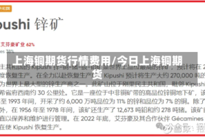 上海铜期货行情费用/今日上海铜期货