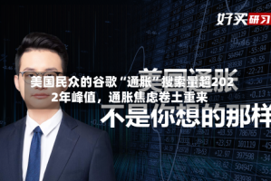 美国民众的谷歌“通胀”搜索量超2022年峰值，通胀焦虑卷土重来