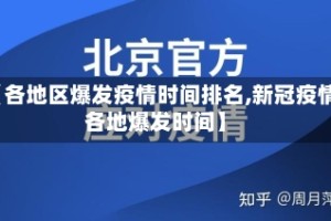 【各地区爆发疫情时间排名,新冠疫情各地爆发时间】
