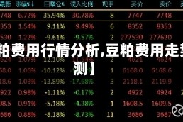 【豆粕费用行情分析,豆粕费用走势预测】
