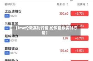 【lme伦敦实时行情,伦敦指数实时行情】