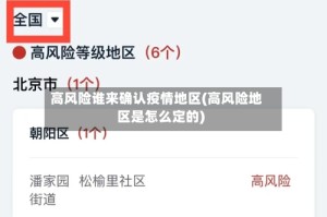 高风险谁来确认疫情地区(高风险地区是怎么定的)