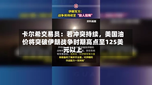 卡尔希交易员：若冲突持续，美国油价将突破伊朗战争时期高点至125美元以上-第3张图片