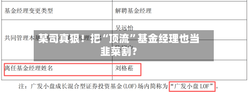 某司真狠！把“顶流	”基金经理也当韭菜割？-第3张图片