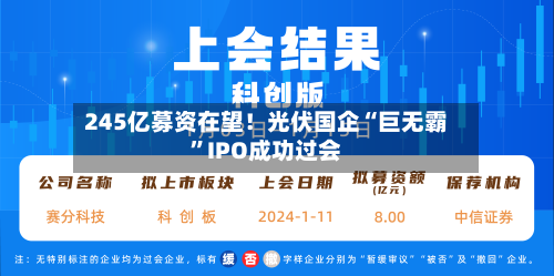 245亿募资在望！光伏国企“巨无霸”IPO成功过会-第1张图片