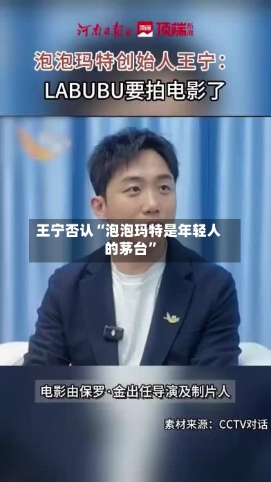 王宁否认“泡泡玛特是年轻人的茅台	”-第2张图片