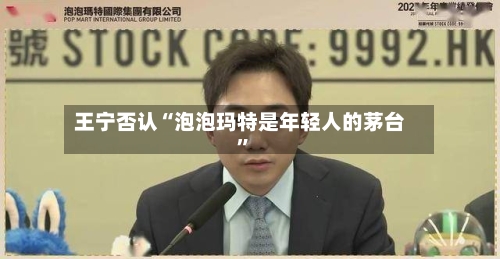 王宁否认“泡泡玛特是年轻人的茅台”-第1张图片