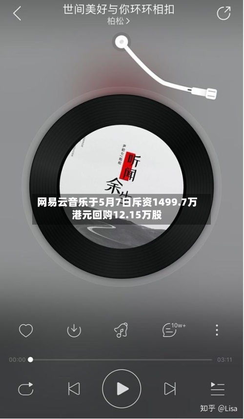 网易云音乐于5月7日斥资1499.7万港元回购12.15万股-第1张图片