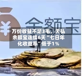 万份收益不足3毛，天弘余额宝连续6天“七日年化收益率	”低于1％-第1张图片