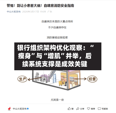 银行组织架构优化观察：“瘦身”与“增肌	”并举，后续系统支撑是成效关键-第1张图片