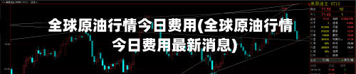 全球原油行情今日费用(全球原油行情今日费用最新消息)-第1张图片