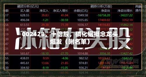 002428	，十倍股，磷化铟概念龙头爆发（附名单）-第3张图片
