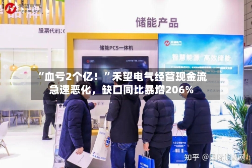 “血亏2个亿！	”禾望电气经营现金流急速恶化	，缺口同比暴增206%-第1张图片