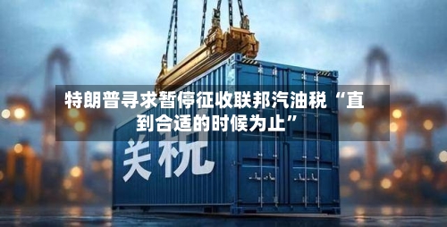 特朗普寻求暂停征收联邦汽油税 “直到合适的时候为止”-第1张图片