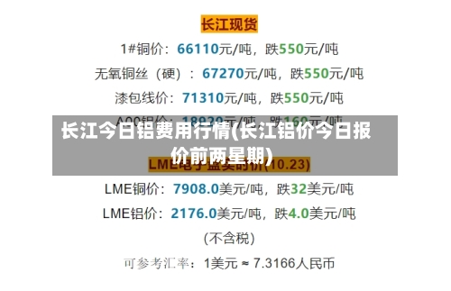 长江今日铝费用行情(长江铝价今日报价前两星期)-第1张图片