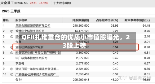 QFII扎堆重仓的优质小市值股曝光，23股上榜-第1张图片