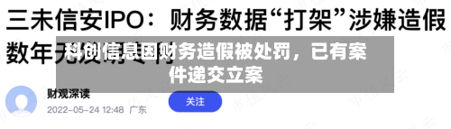 科创信息因财务造假被处罚，已有案件递交立案-第2张图片