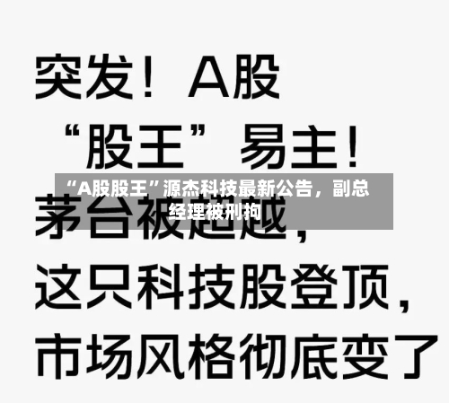 “A股股王”源杰科技最新公告，副总经理被刑拘-第1张图片