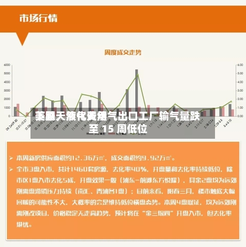 美国天然气费用下跌	，液化天然气出口工厂输气量跌至 15 周低位-第2张图片