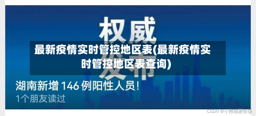 最新疫情实时管控地区表(最新疫情实时管控地区表查询)-第1张图片